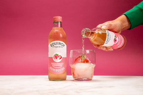 Equinox Kombucha White Peach & Strawberry